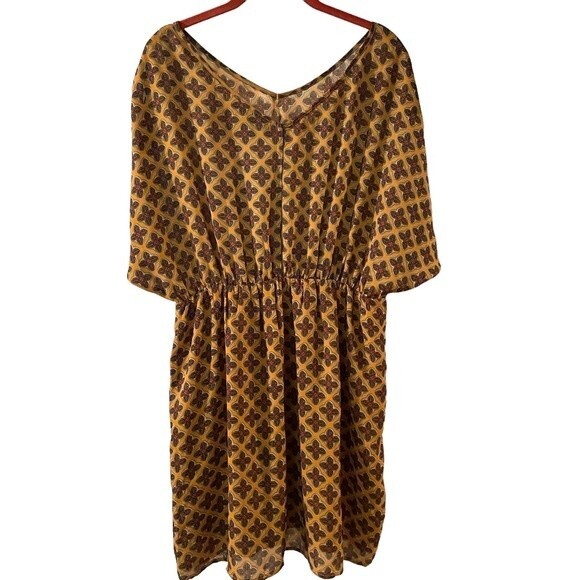 Umgee Junior Boho Batwing Sleeve Festival Mini Lined Dress w/Pockets Size Large - Picture 4 of 11